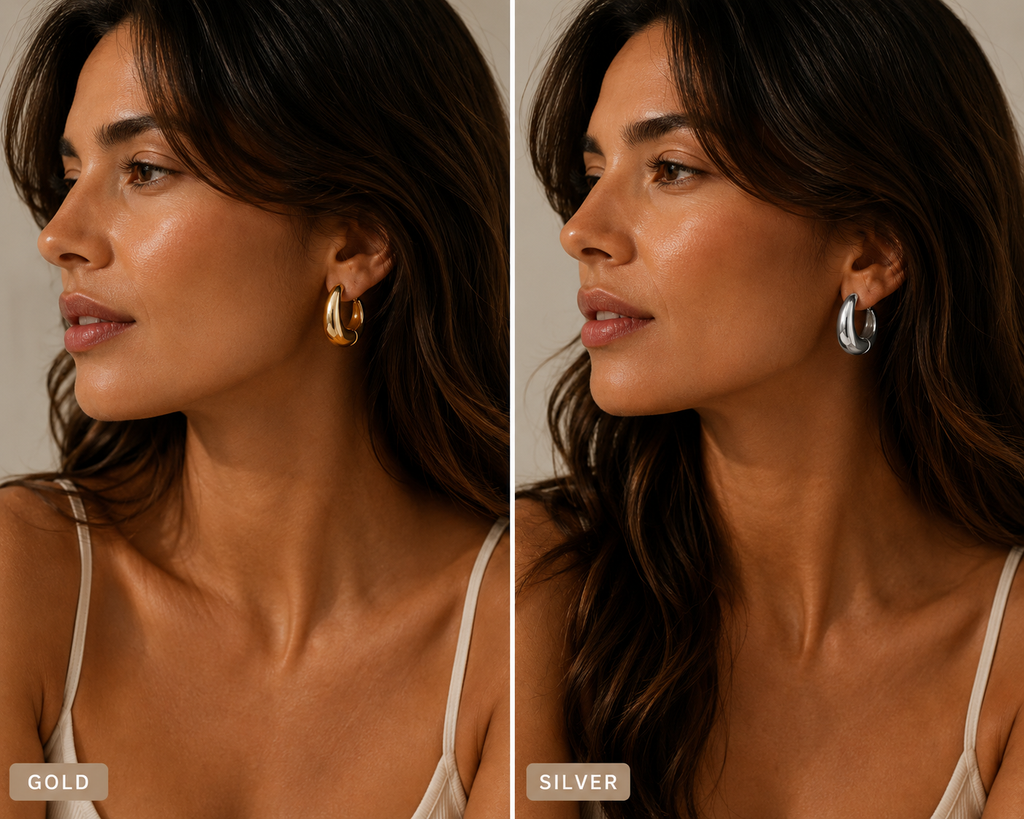 18K Gold Engraved Inner Wall Hoop Earrings