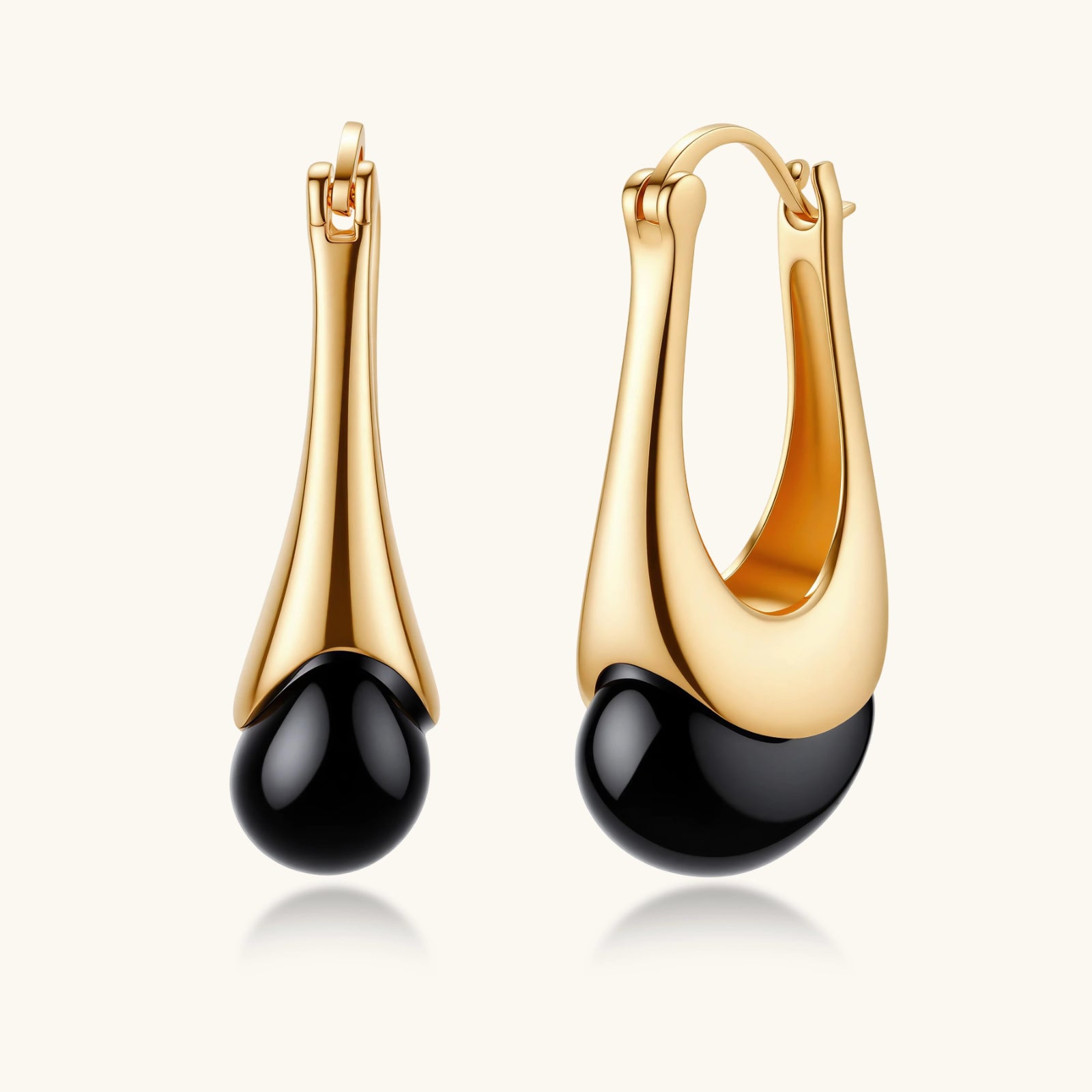 Midnight Drop Earrings — Bold Sterling Silver Dangles