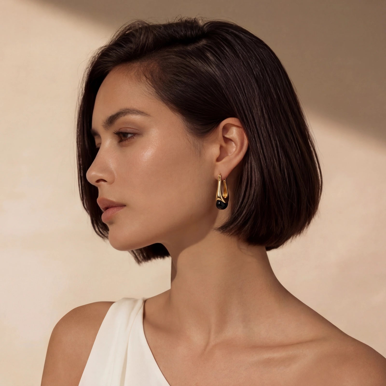Midnight Drop Earrings — Bold Sterling Silver Dangles