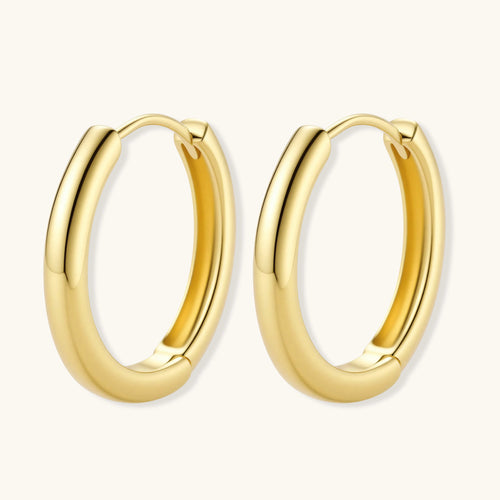 14K Gold Plated 925 Sterling Silver Hoop Earrings – Golden Hour | Ornexa