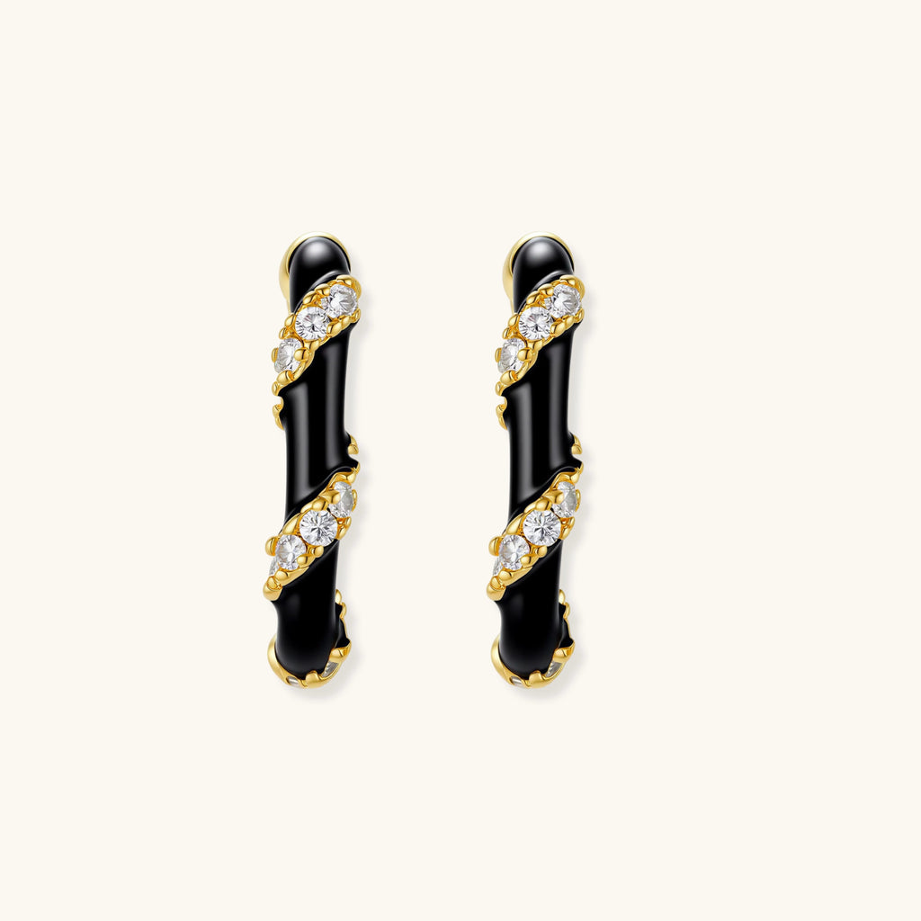 Midnight Stripe Hoops