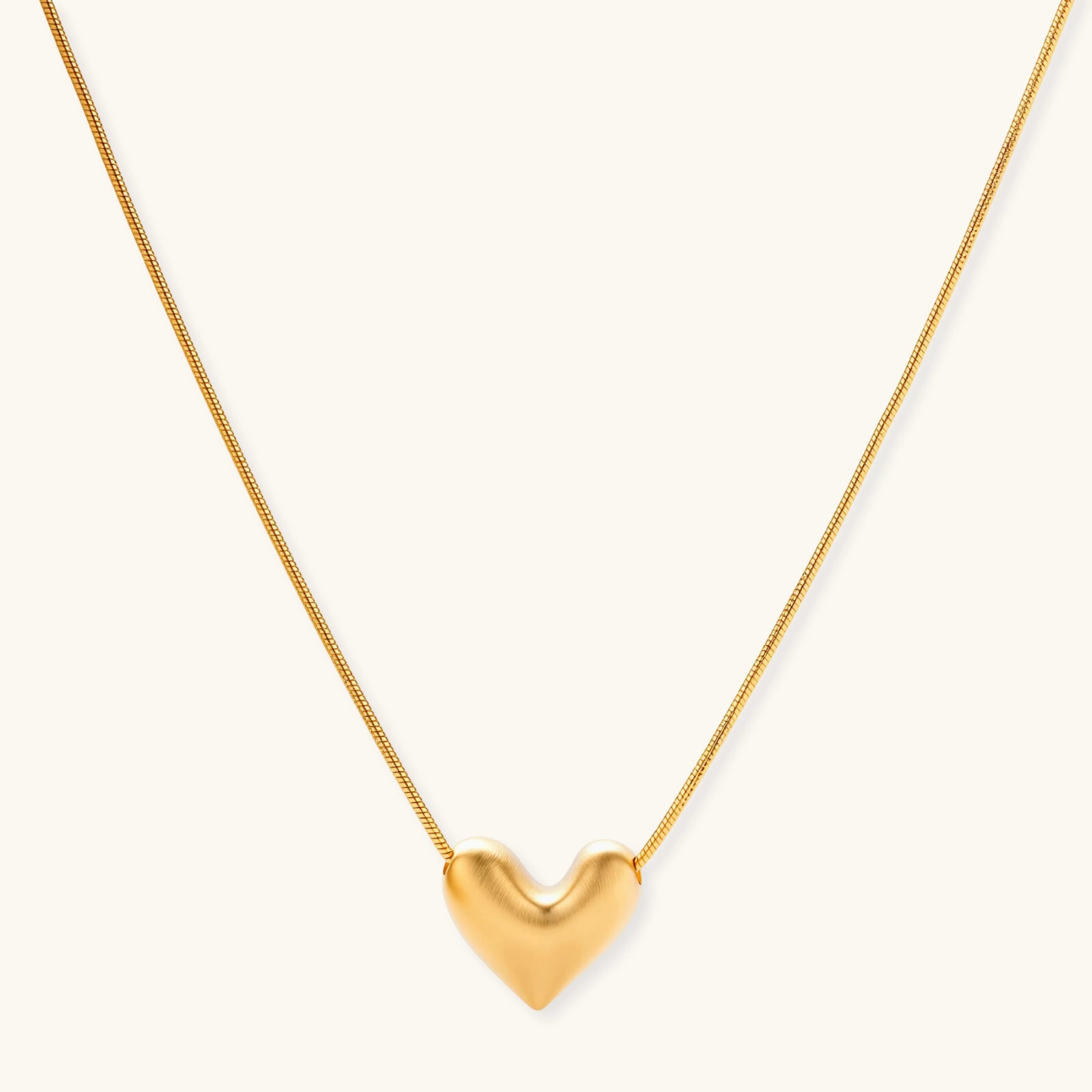 Golden Heart Necklace — 18K Gold Sterling Silver