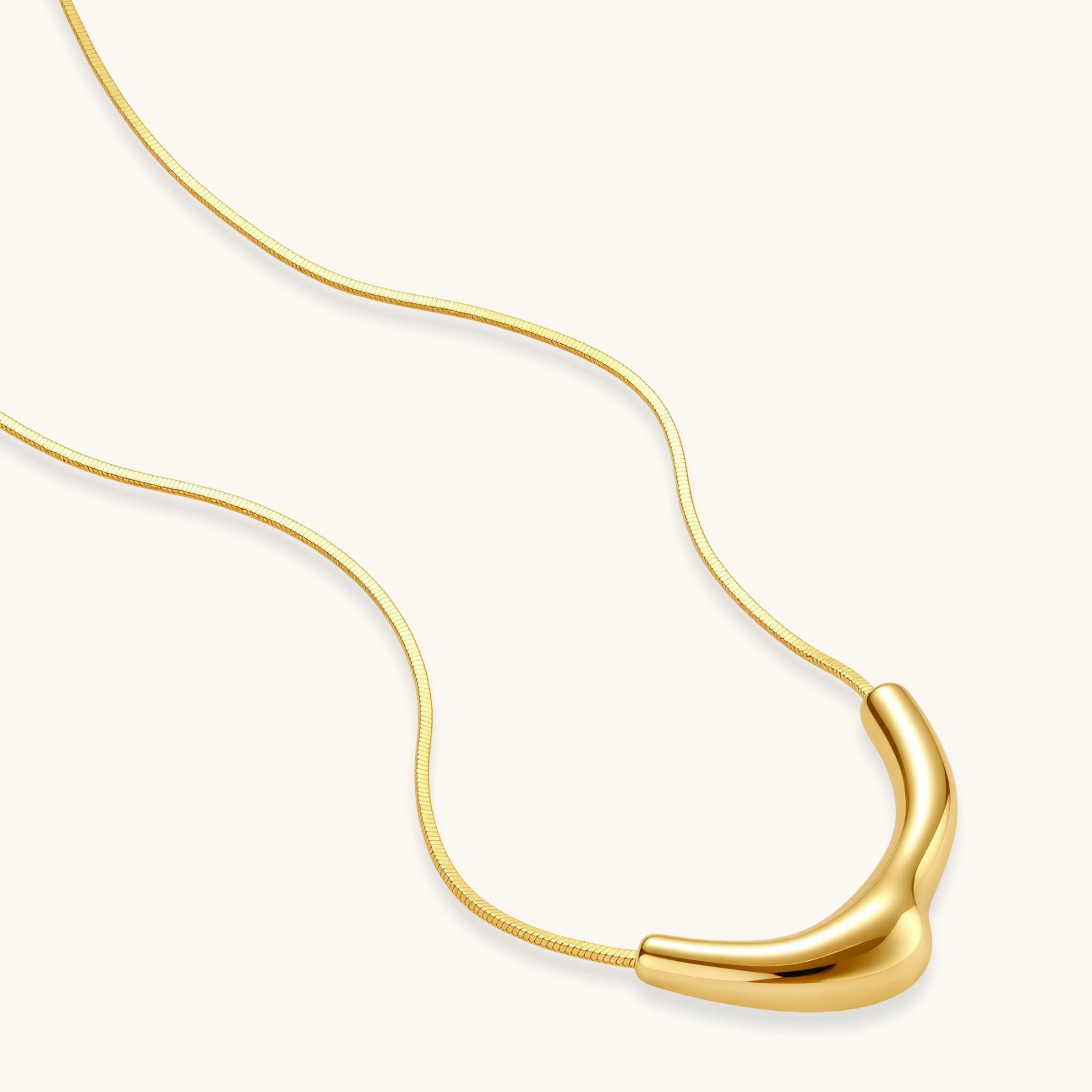 Curve Statement Necklace — Sculptural Sterling Silver