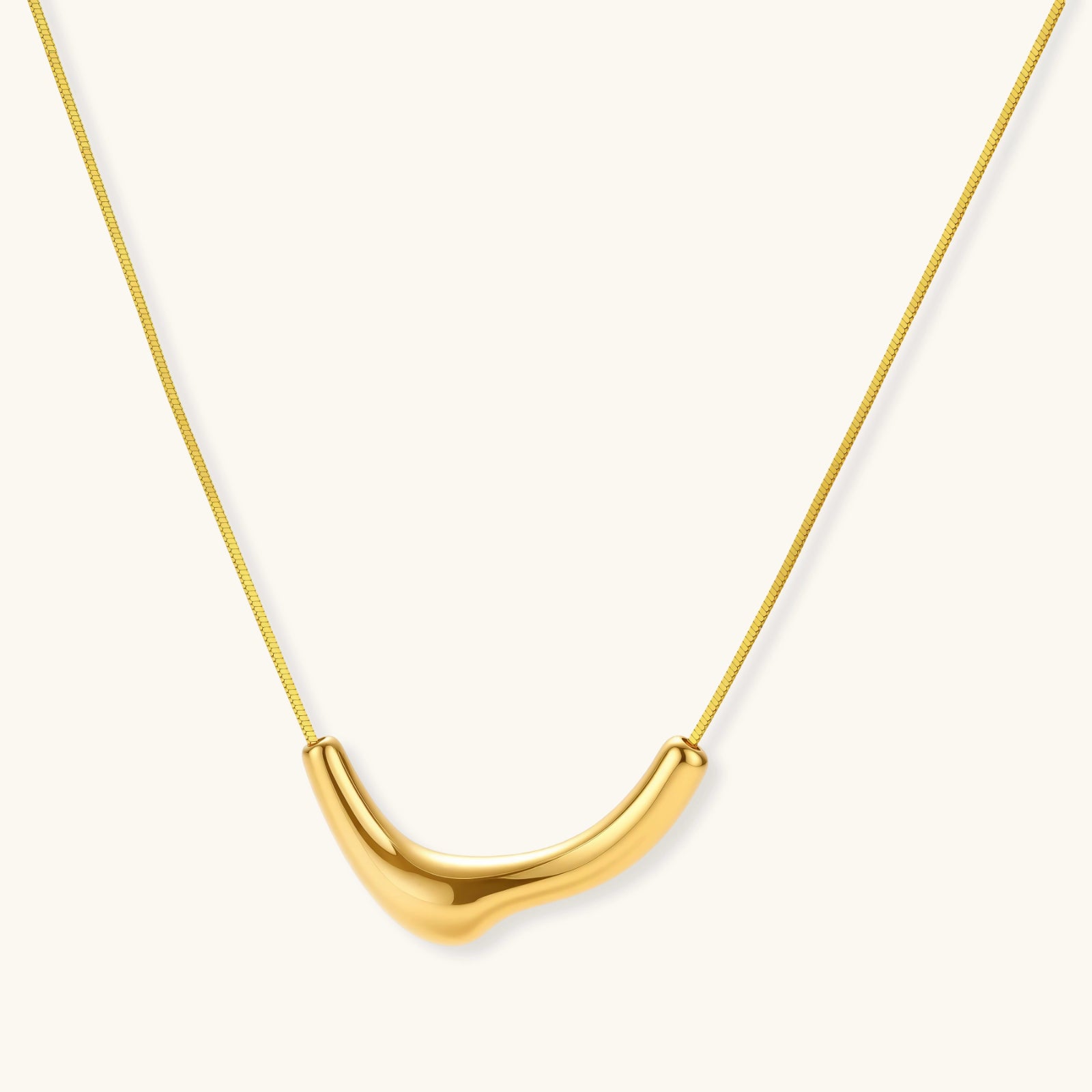 Curve Statement Necklace — Sculptural Sterling Silver