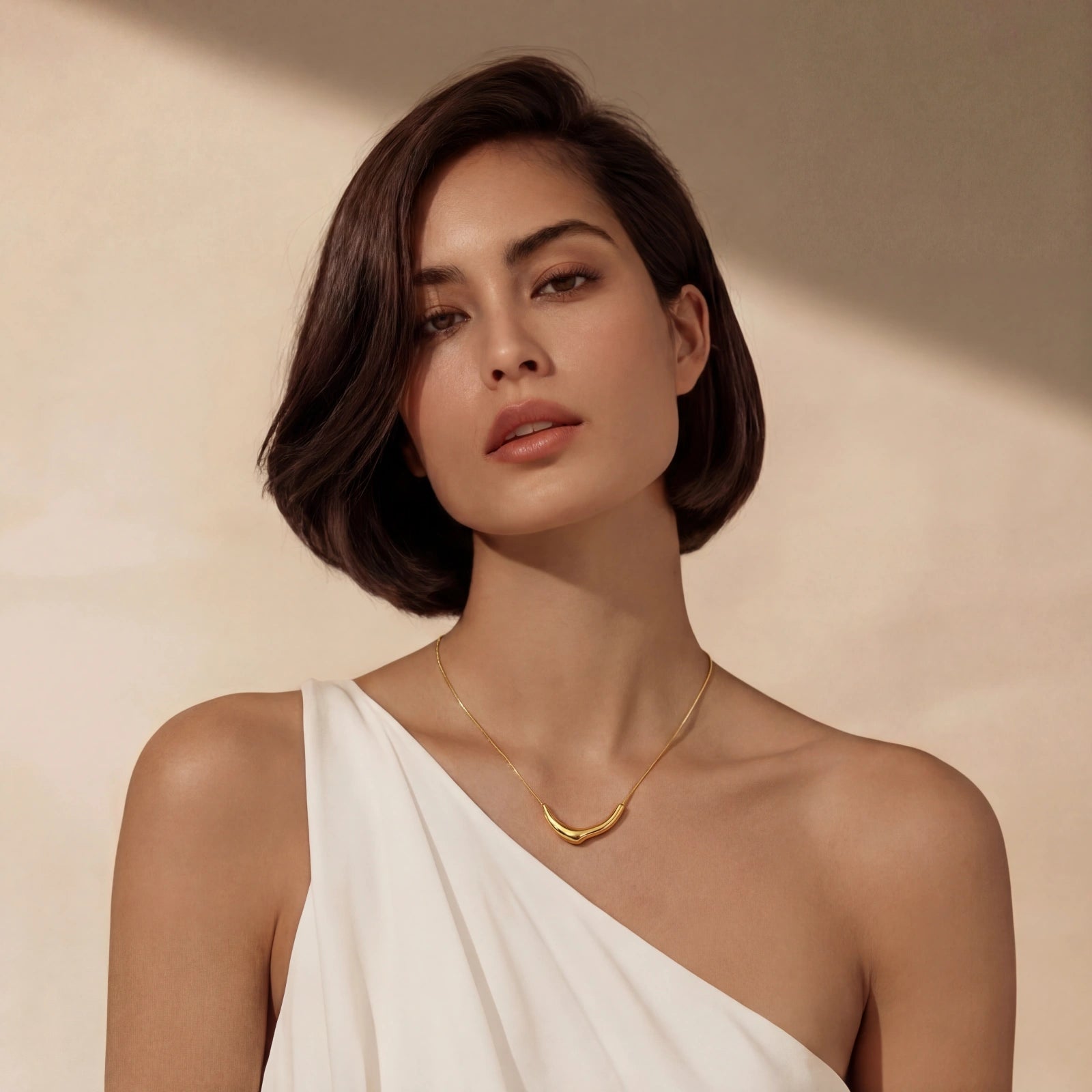 Curve Statement Necklace — Sculptural Sterling Silver