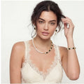 14K Gold Plated Eco Brass Pearl & CZ Jewelry Set – Noir Luxe | Ornexa
