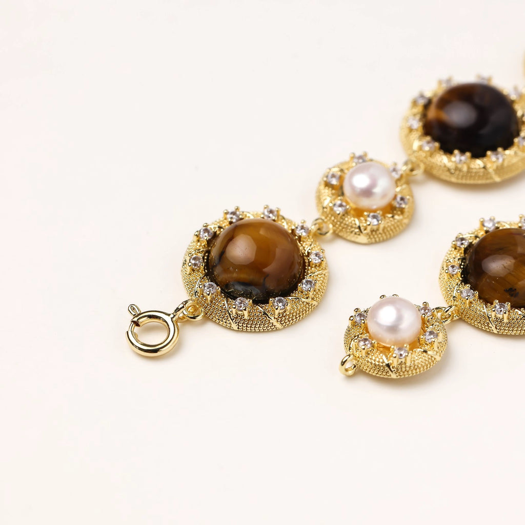 Tiger's Eye Pearl Wisdom Bracelet