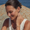 Golden Spiral Pearl Bracelet