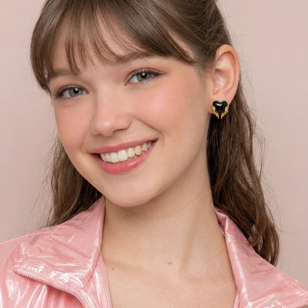 Angel Heart Studs