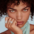 Sterling Silver Adjustable Wide Band Ring – Ridge Wave | Ornexa