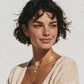 14K Gold Plated Stainless Steel Crystal Layered Necklace – Golden Hour | Ornexa