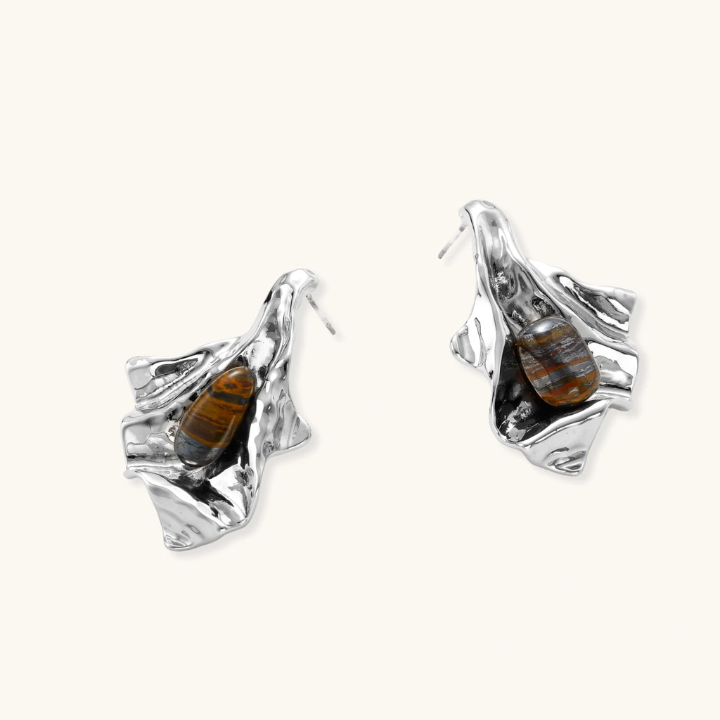 Liquid Metal Statement Earrings