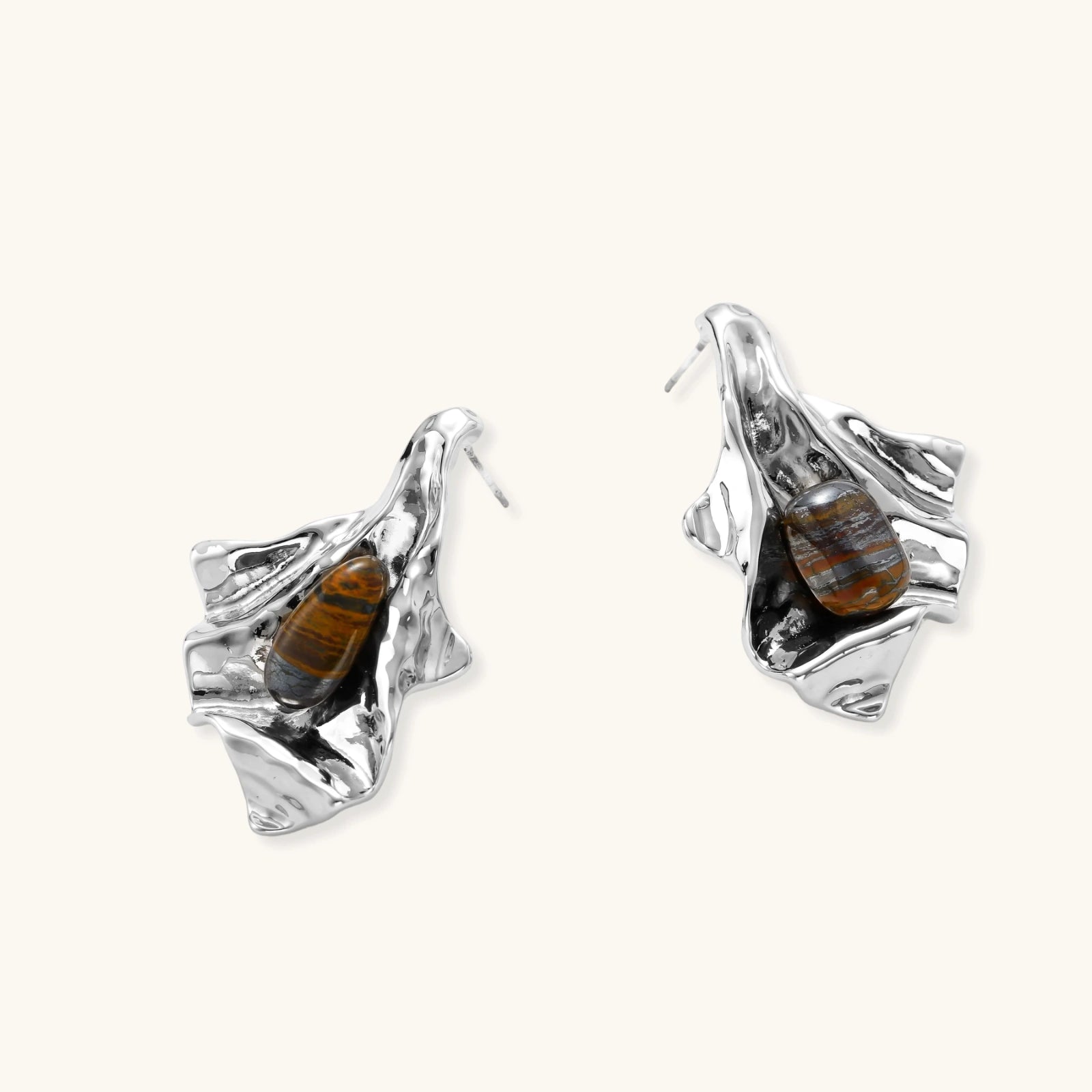Liquid Metal Statement Earrings