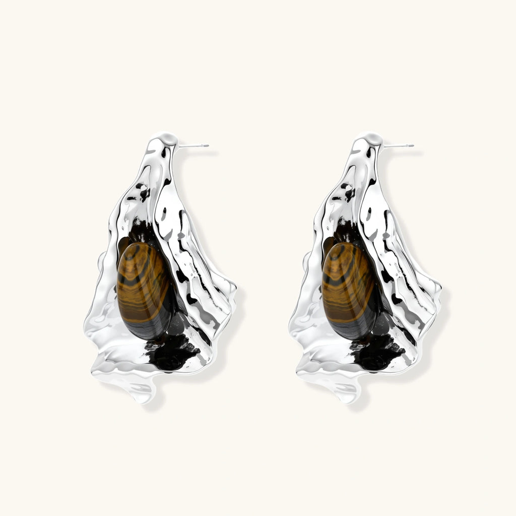 Liquid Metal Statement Earrings