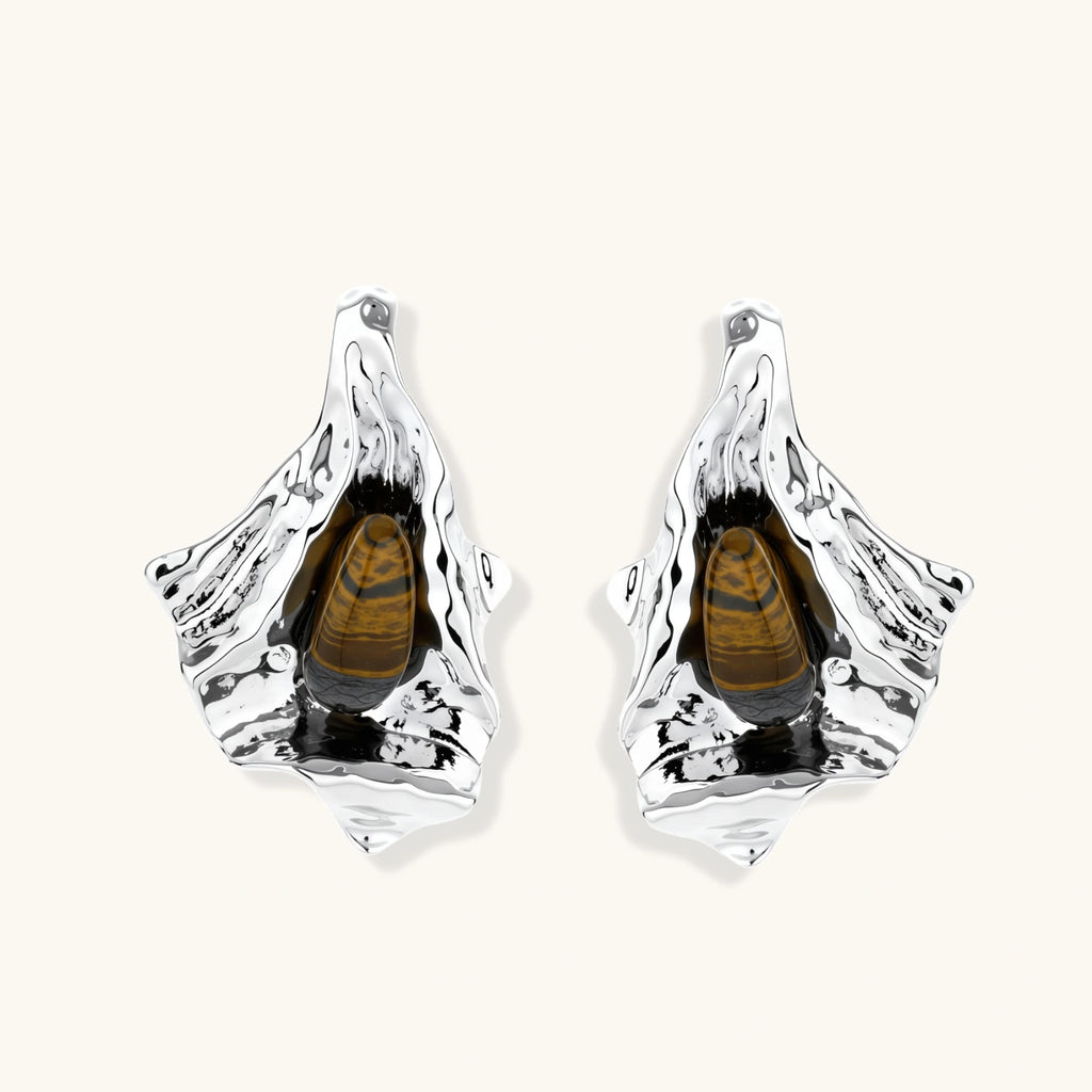 Liquid Metal Statement Earrings
