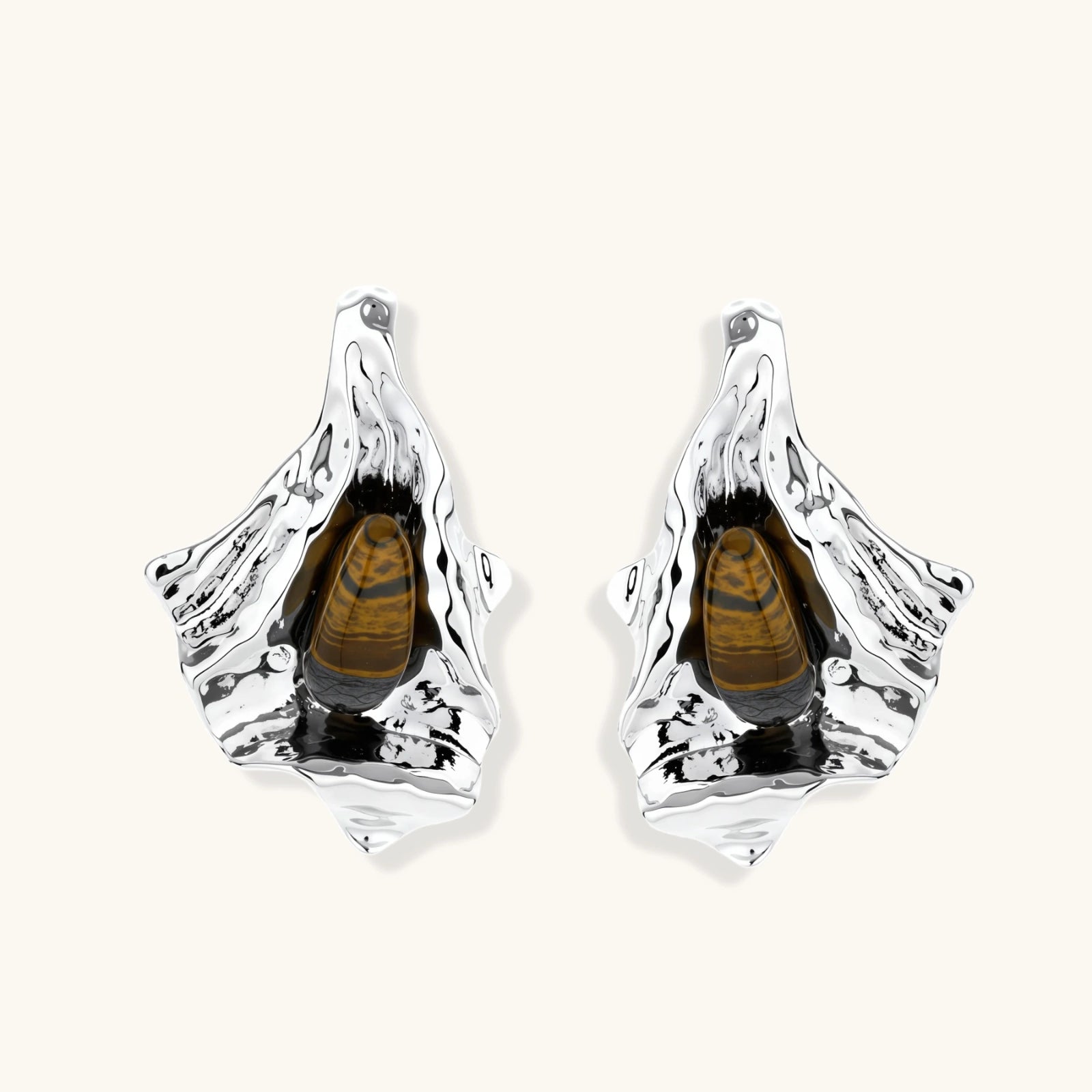 Liquid Metal Statement Earrings
