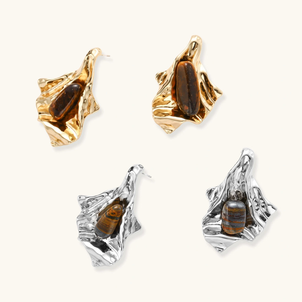 Liquid Metal Statement Earrings