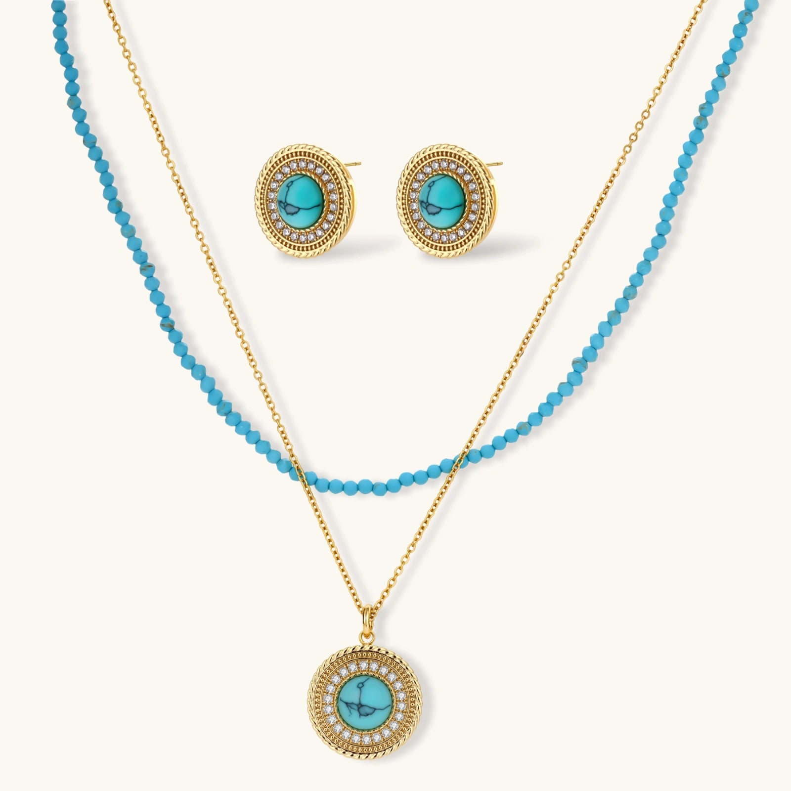 Turquoise Medallion Jewelry Set