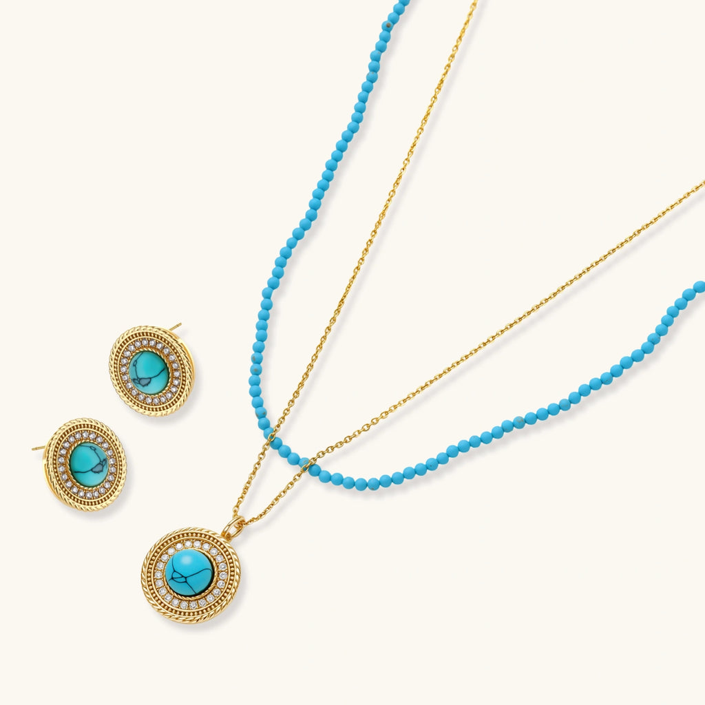 Turquoise Medallion Jewelry Set