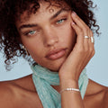 Rhodium Plated 925 Sterling Silver Baroque Pearl Chain Bracelet – Whisper | Ornexa