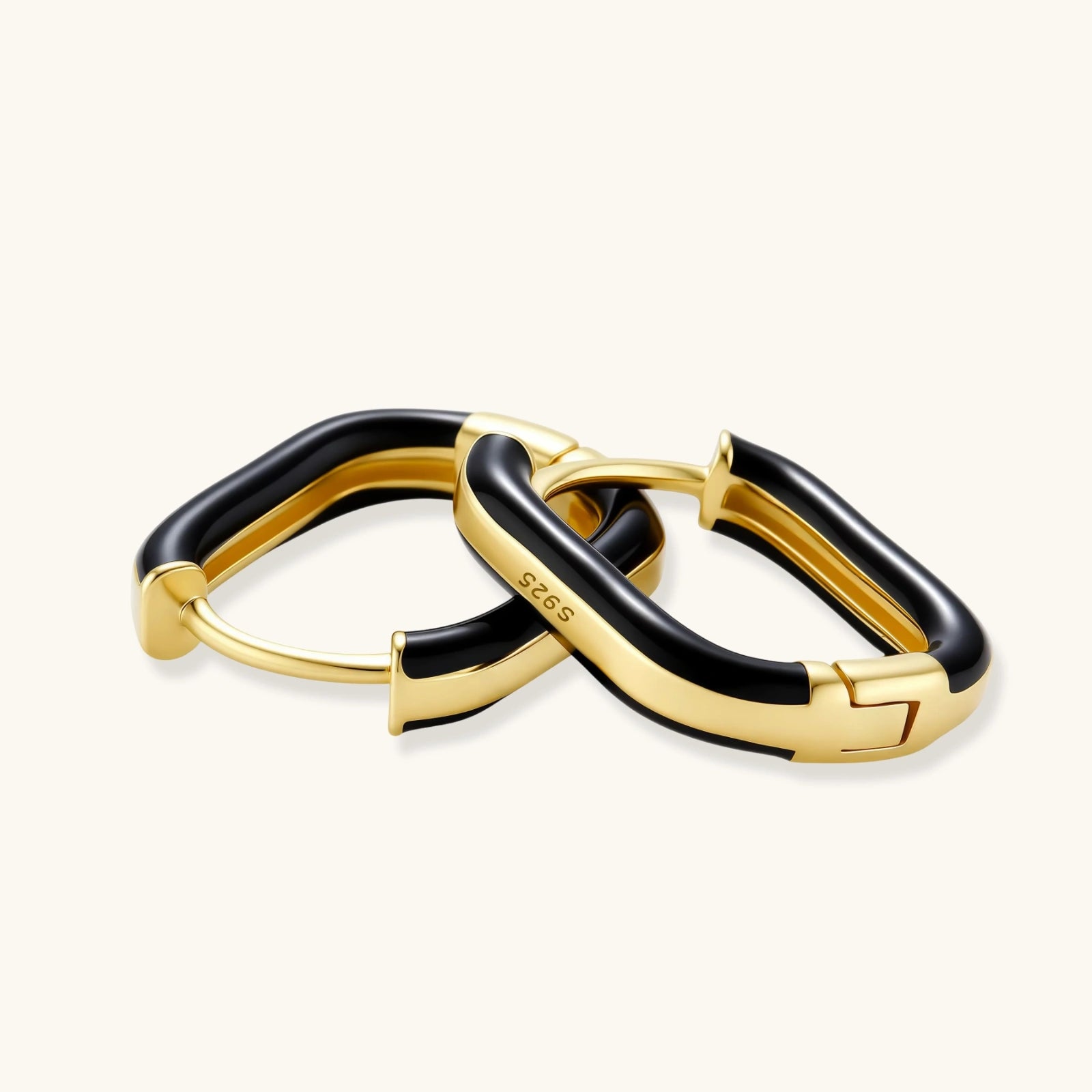 Contrast Hoop Earrings
