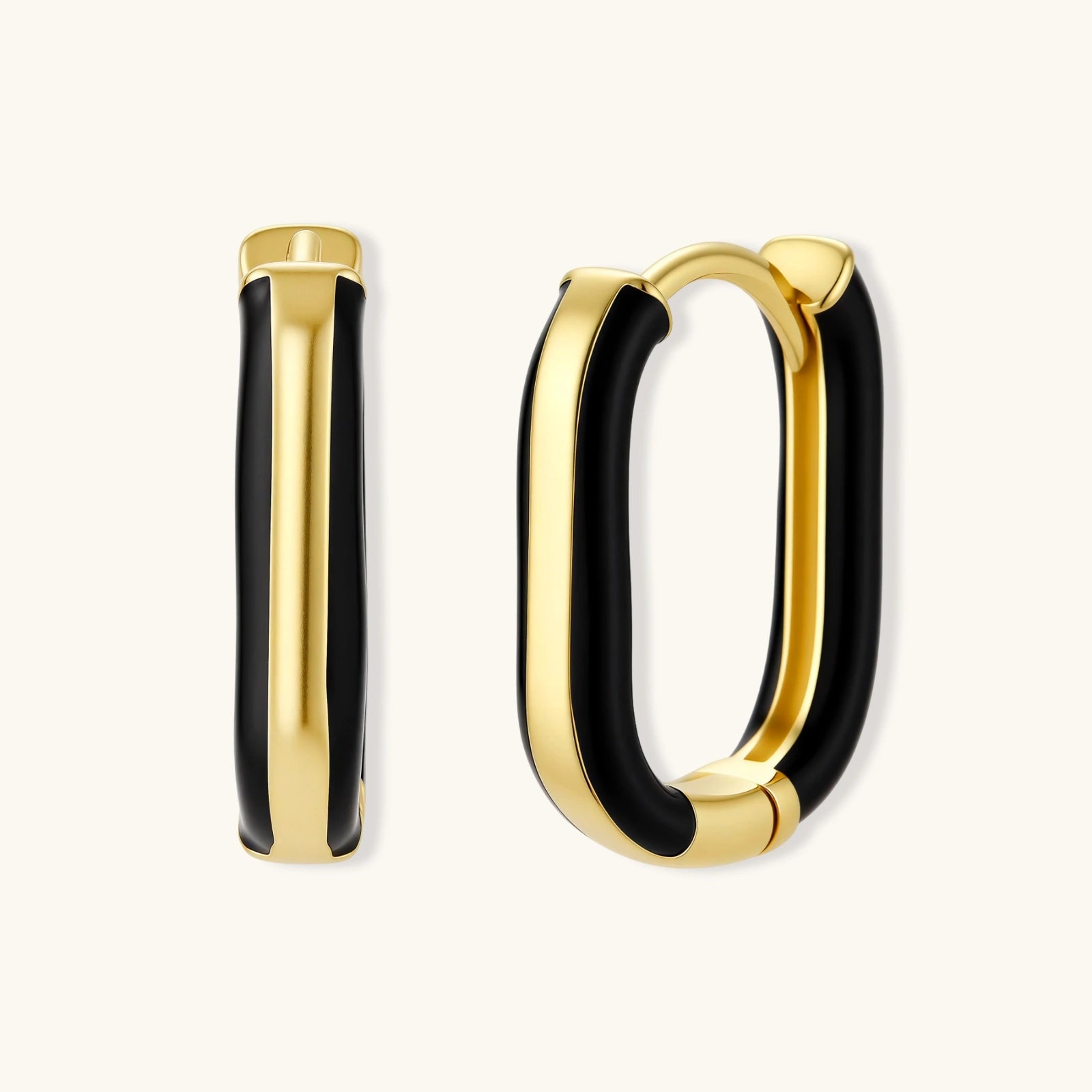 Contrast Hoop Earrings