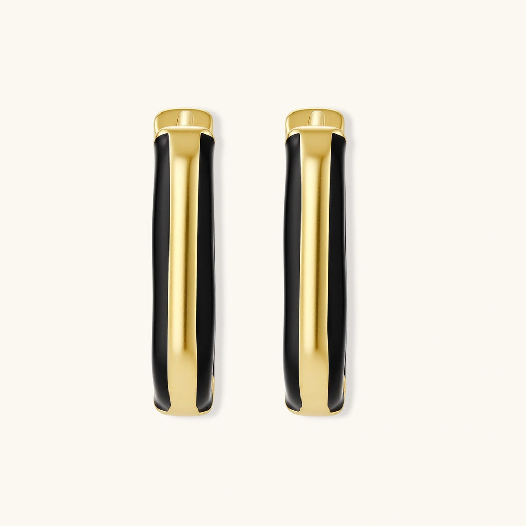 Contrast Hoop Earrings