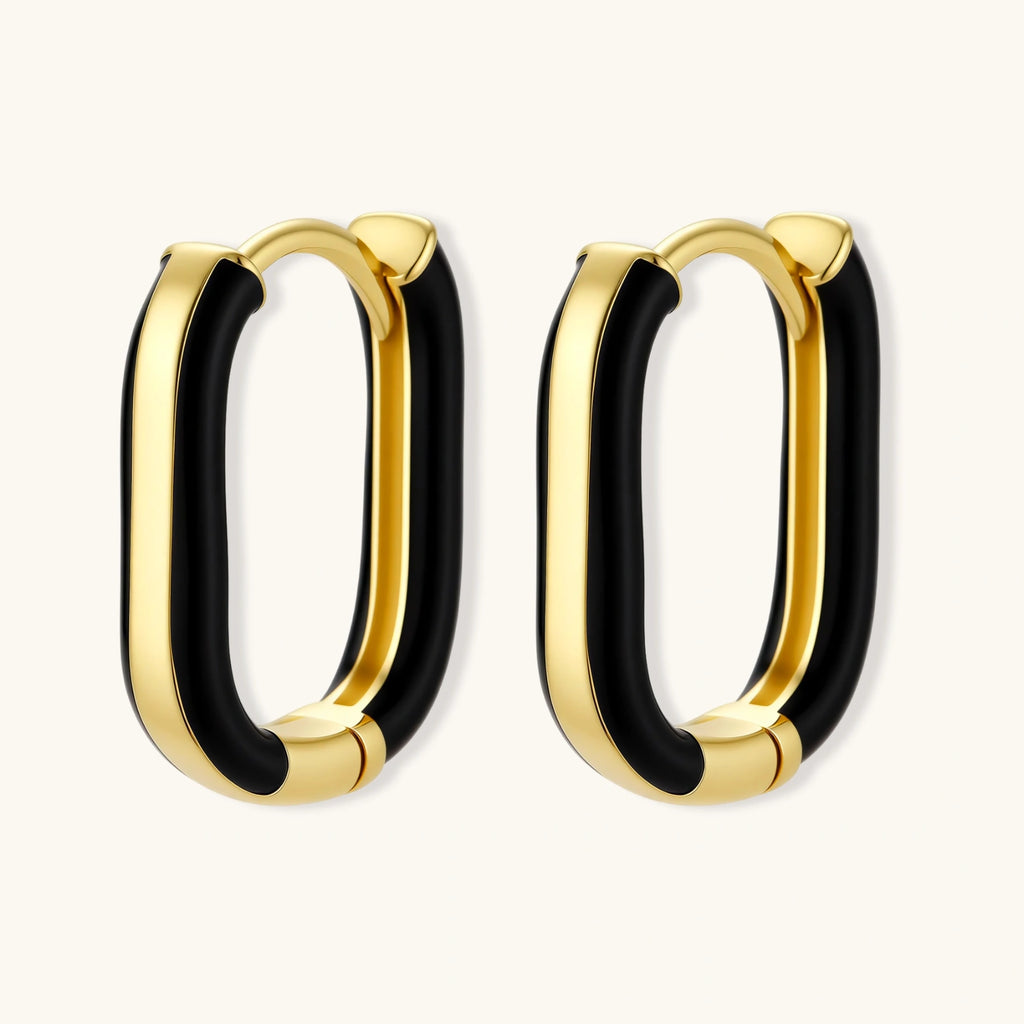 Contrast Hoop Earrings