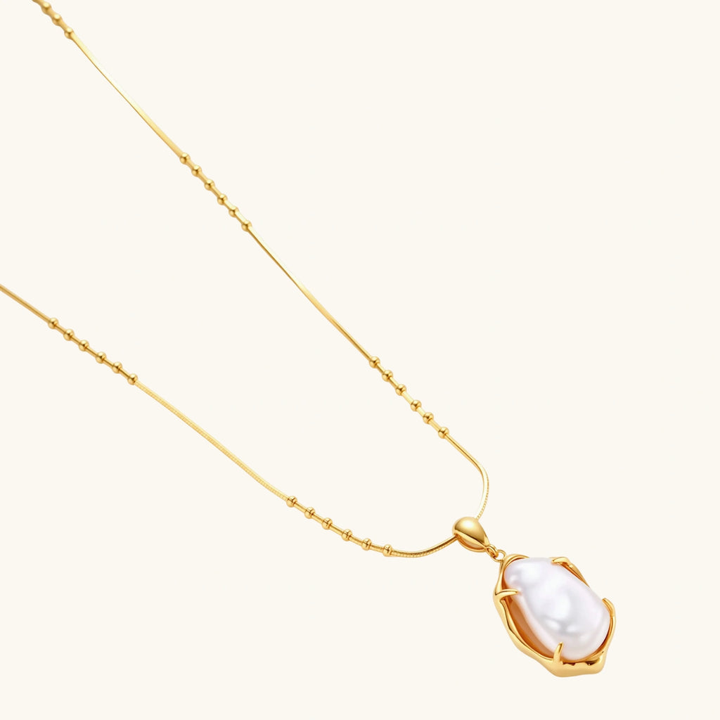Baroque Pearl Pendant — Luxury Sterling Silver Statement