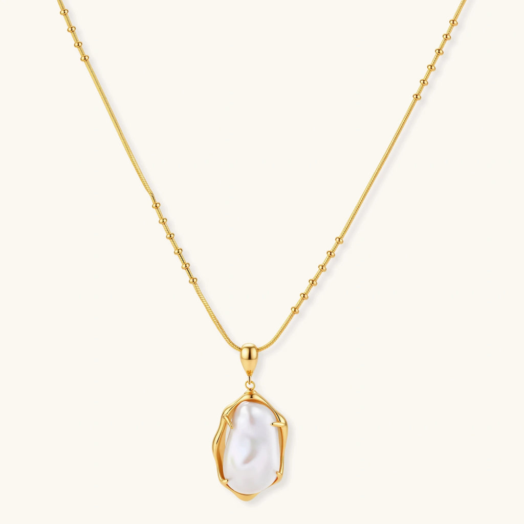 Baroque Pearl Pendant — Luxury Sterling Silver Statement
