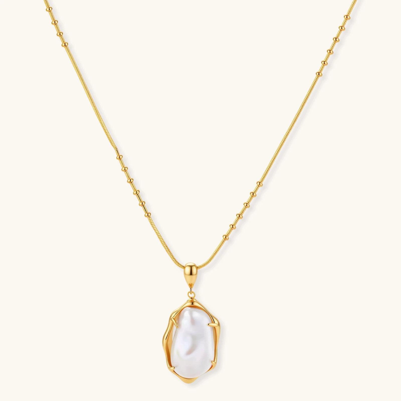 Baroque Pearl Pendant — Luxury Sterling Silver Statement