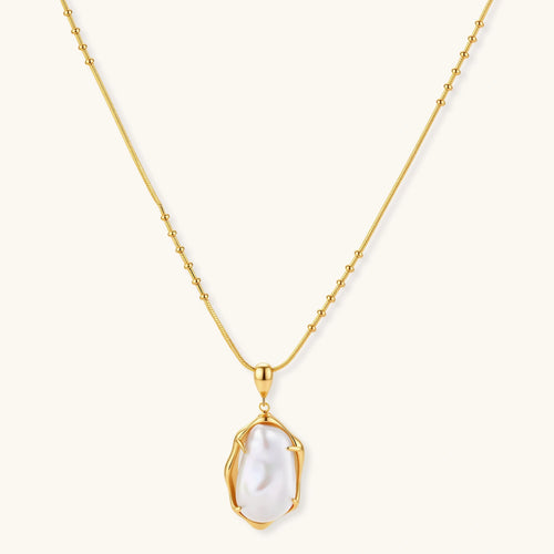 Baroque Pearl Pendant — Luxury Sterling Silver Statement