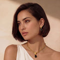 Ripple Drop Agate Earrings — Natural Stone Sterling Silver