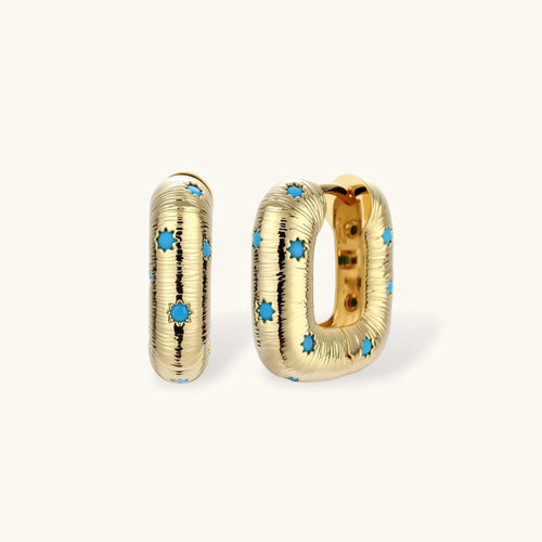 Celestial Huggie Hoops