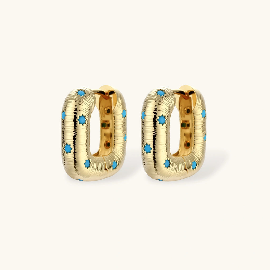 Celestial Huggie Hoops