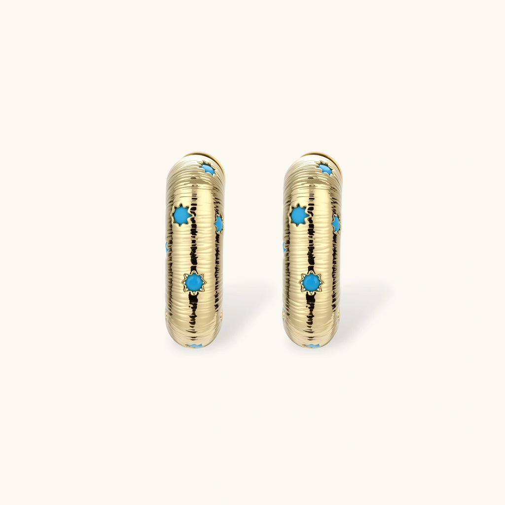 Celestial Huggie Hoops