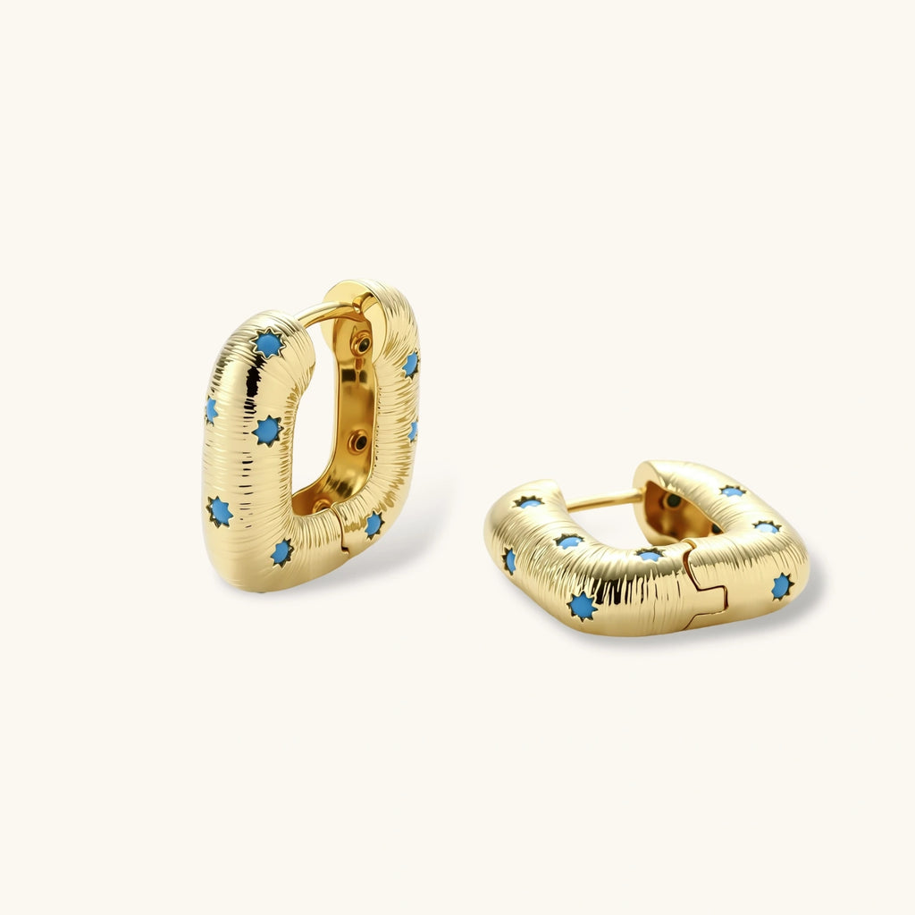 Celestial Huggie Hoops