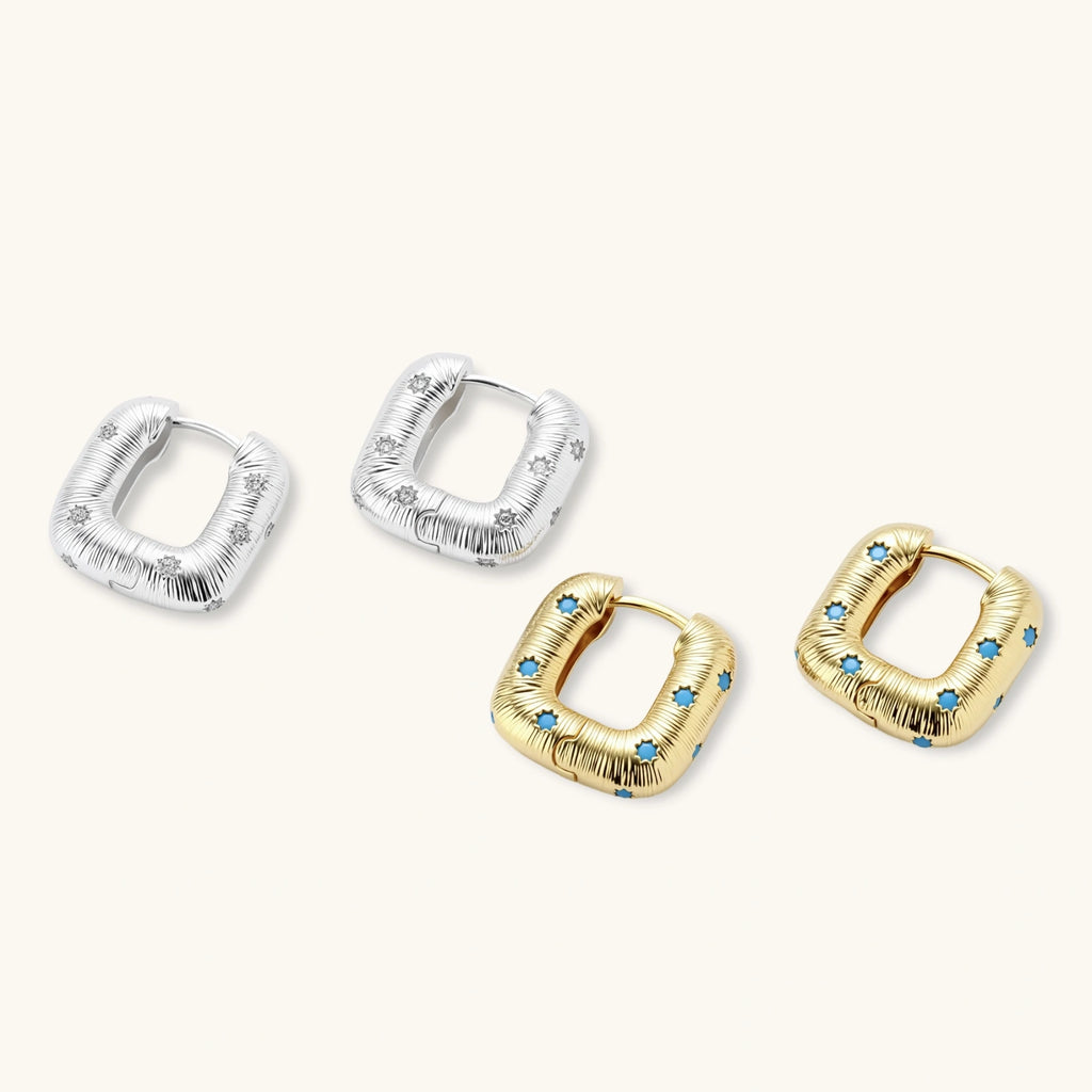 Celestial Huggie Hoops