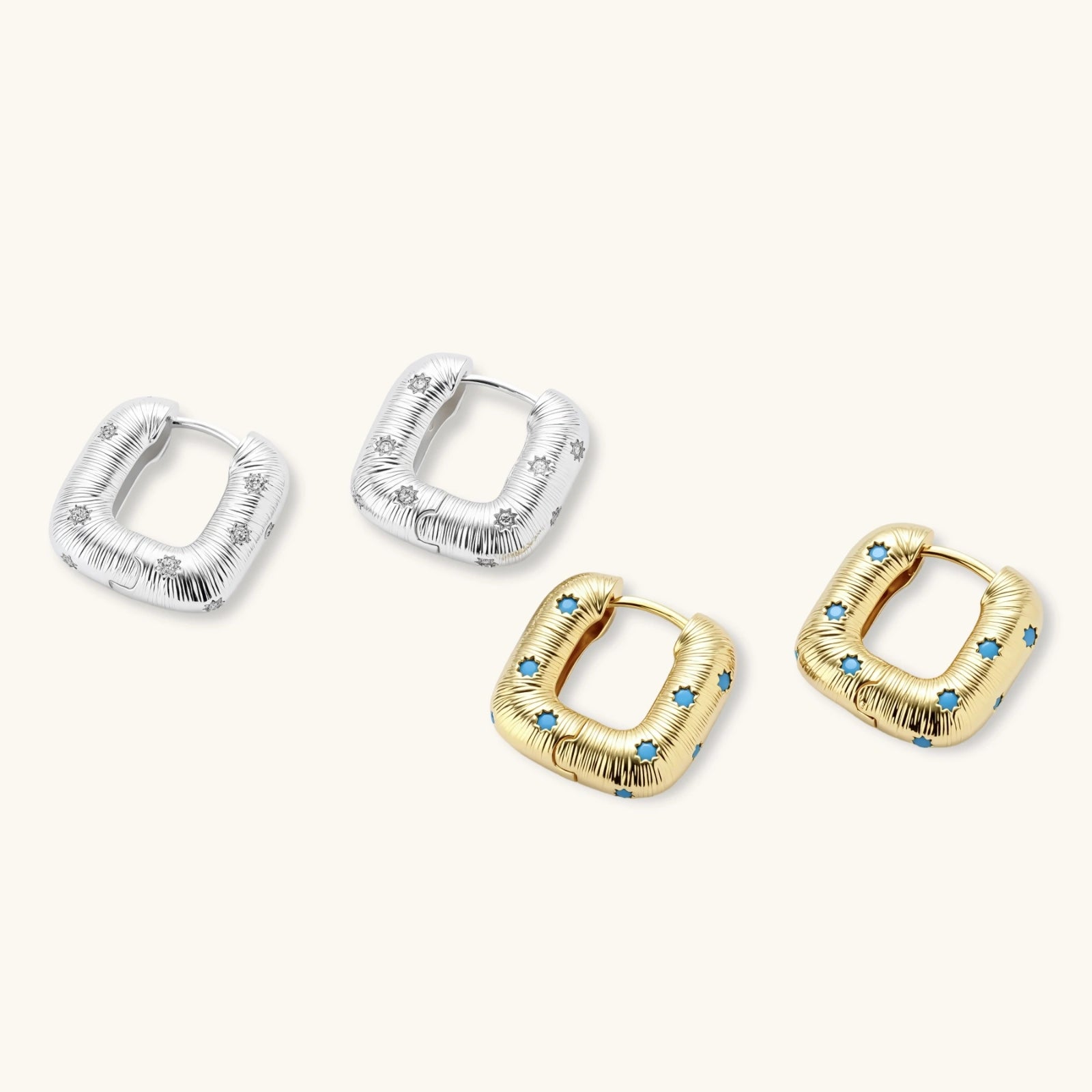 Celestial Huggie Hoops