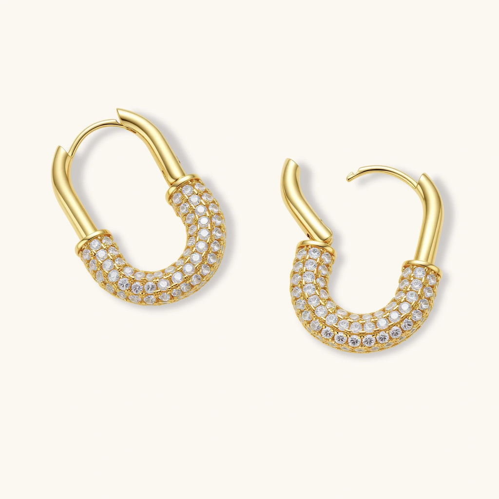 Golden Glow Huggie Hoops