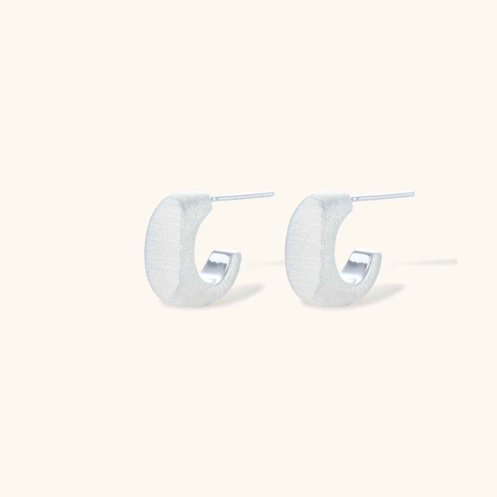 Minimal Silver Huggies