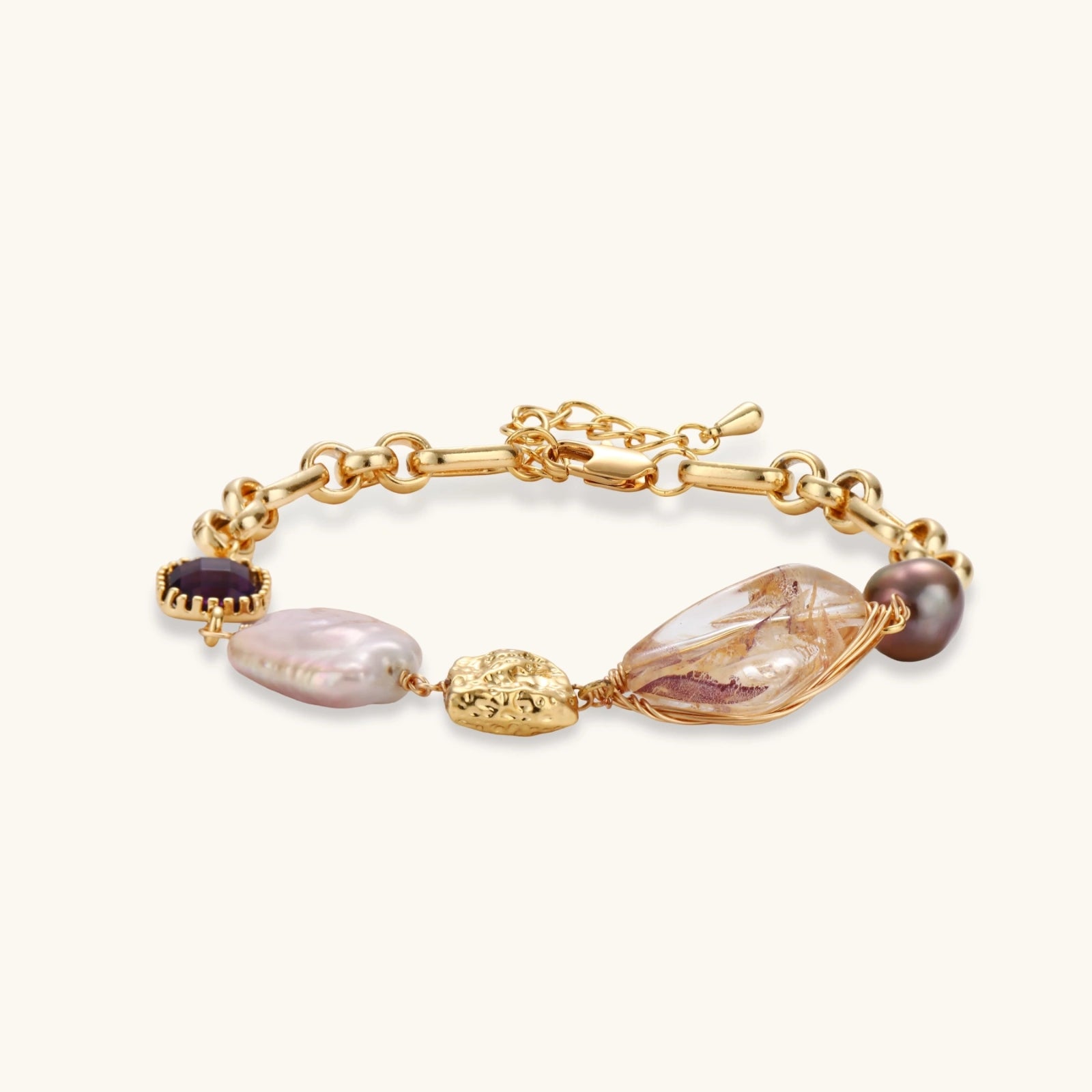 Gemstone Mix Bracelet — Colourful Chain