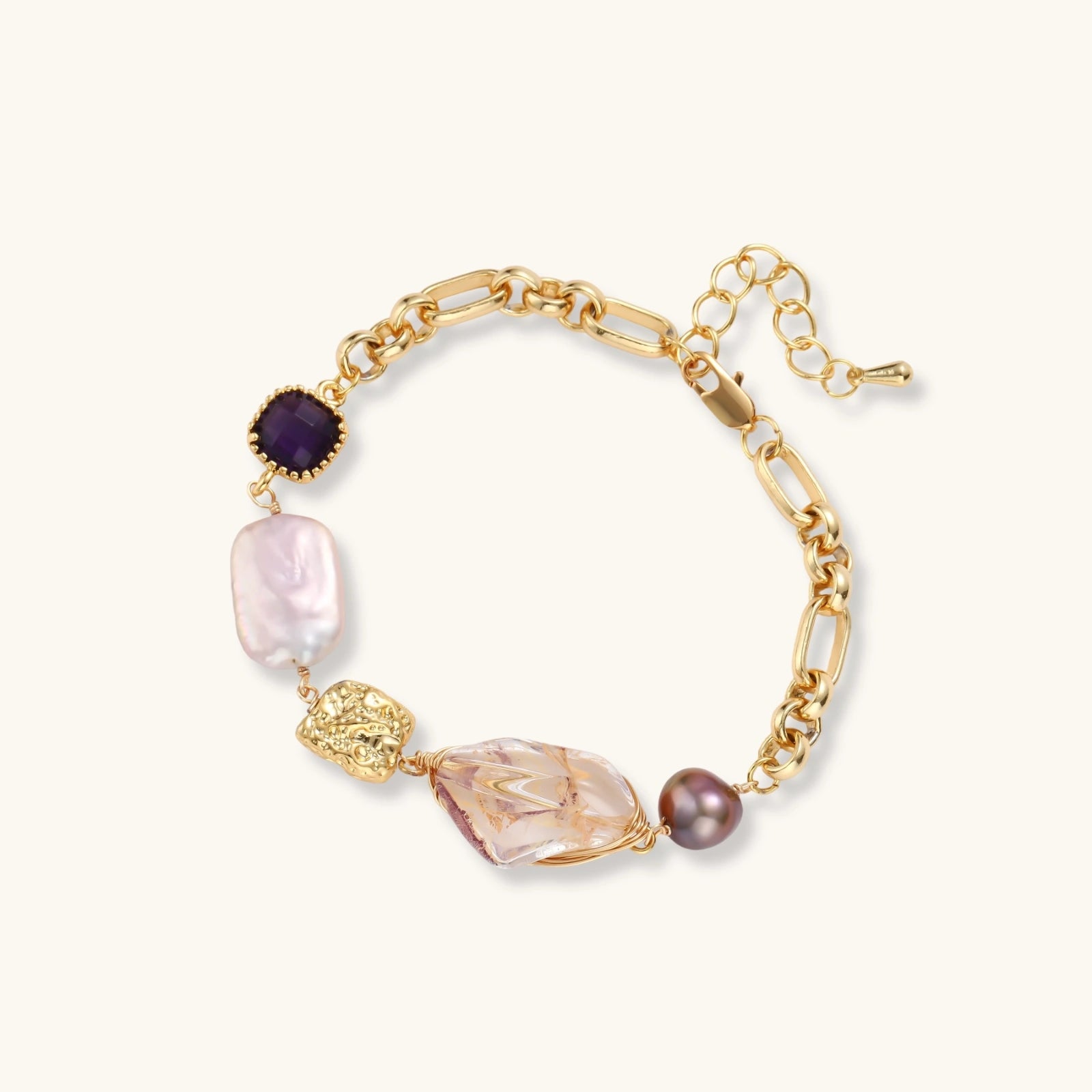 Gemstone Mix Bracelet — Colourful Chain