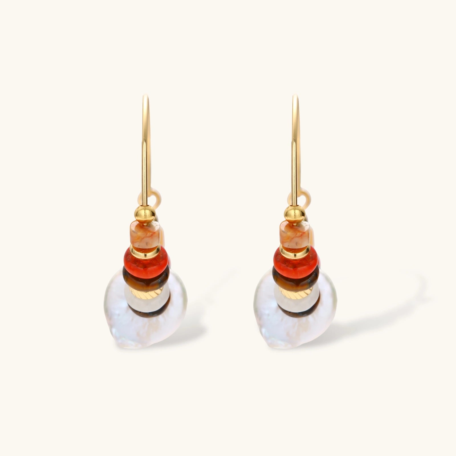 Bohemian Pearl Stack Earrings