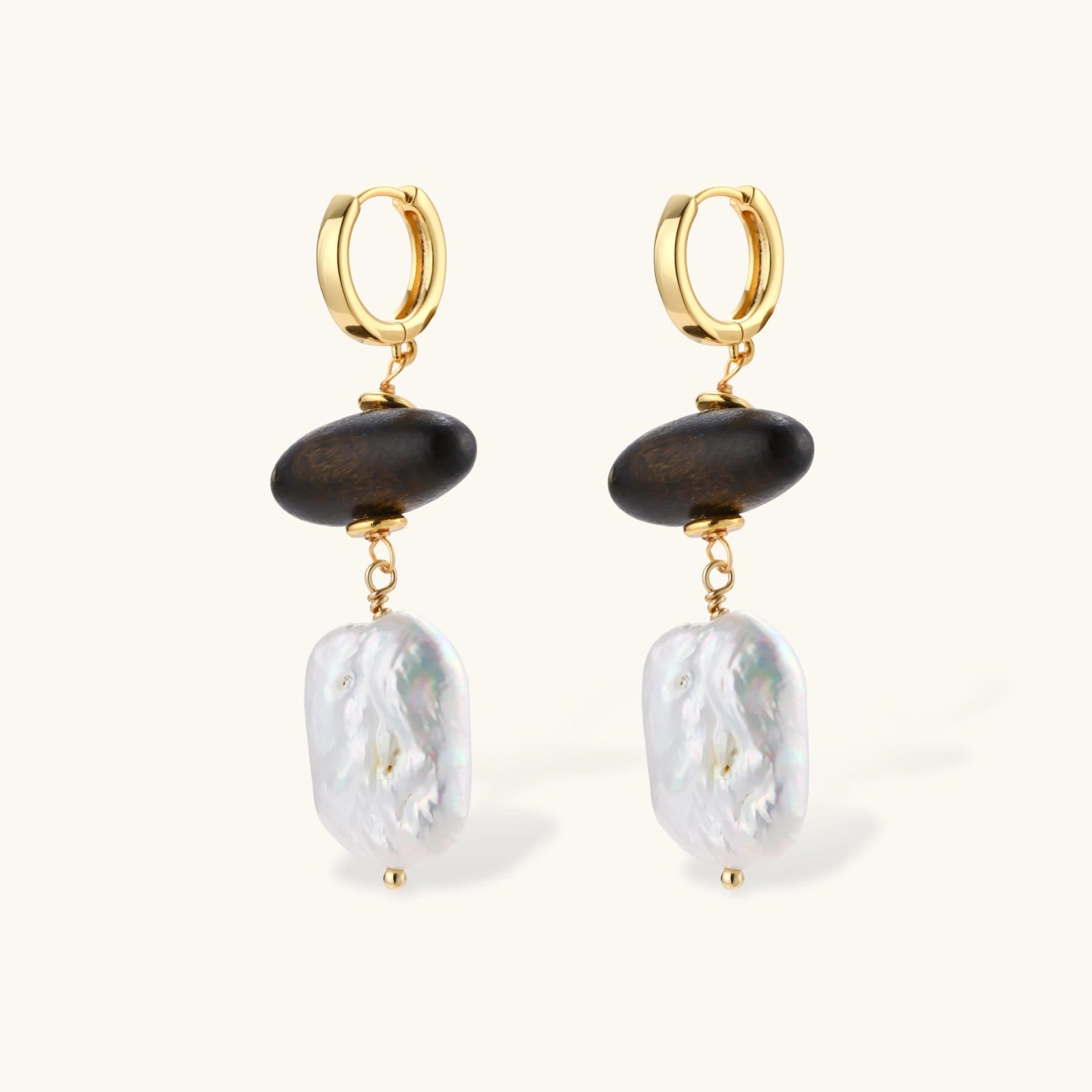 Earth & Gold Drop Earrings