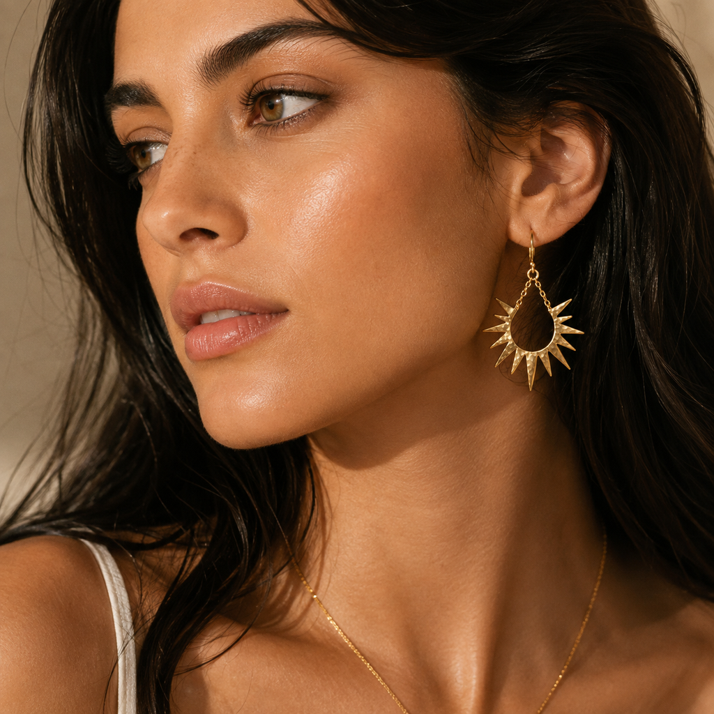 Sun Tassel Drop Earrings