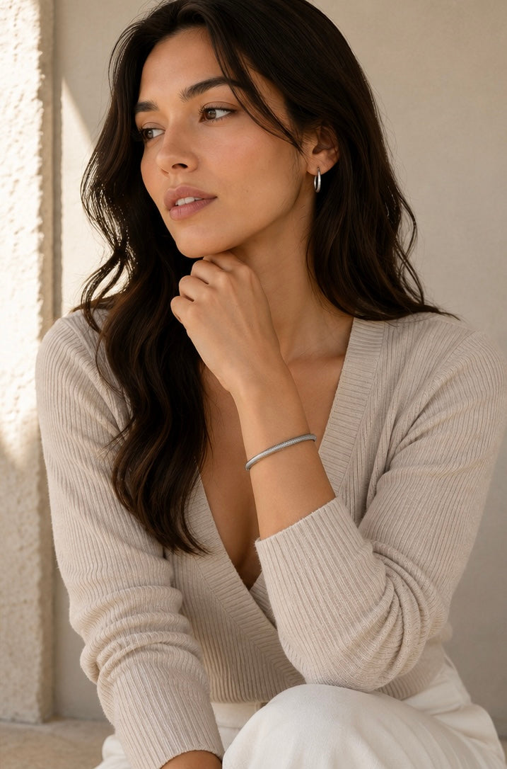 Flat Snake Chain Bracelet | 18K Gold Plated Stainless Steel | Gold & Silver