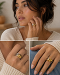 18K Gold & Silver Thread Ring