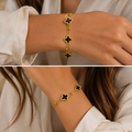 Four-Leaf Clover Chain Bracelet | 18K Gold Plated Stainless Steel