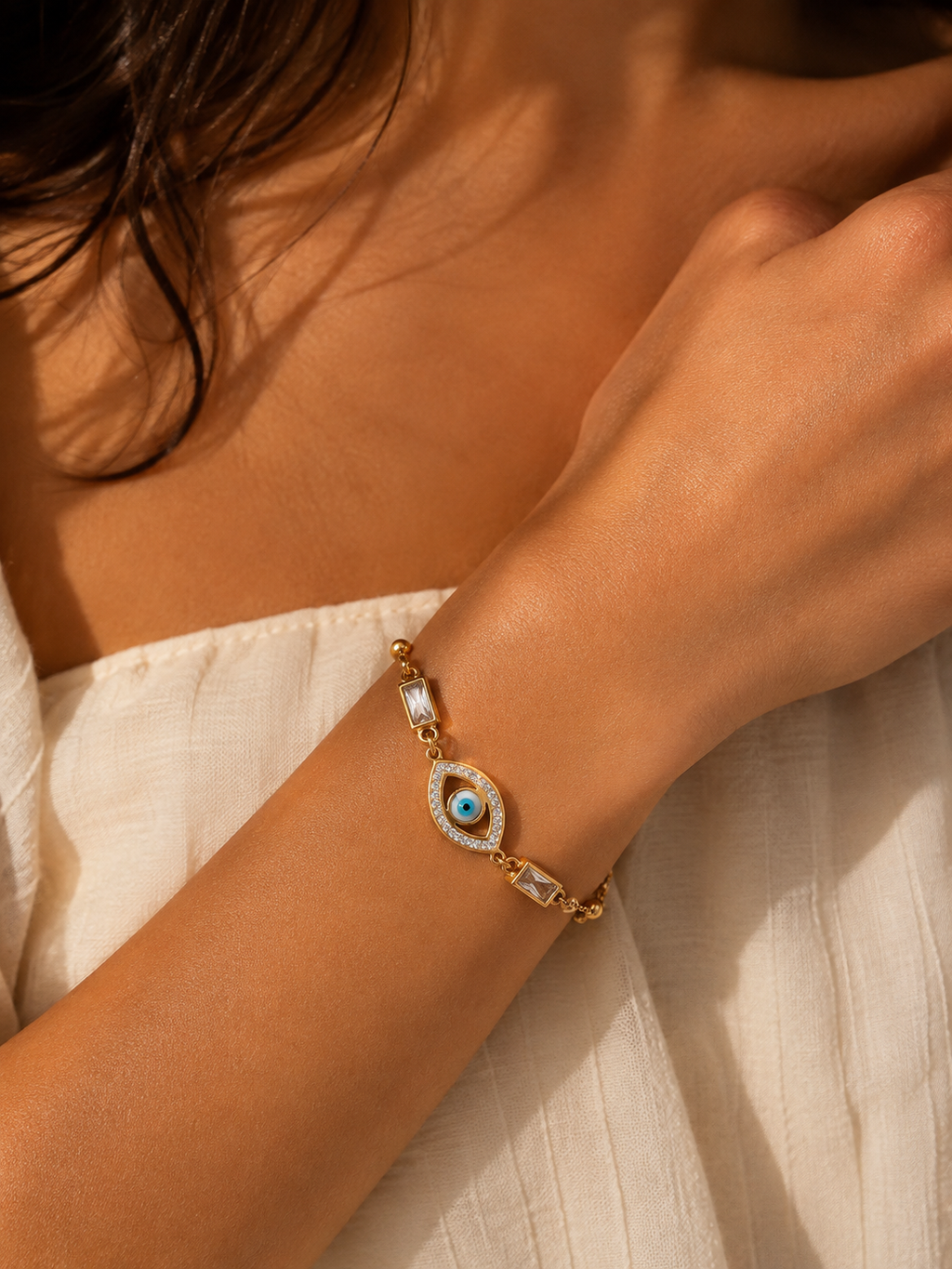 Evil Eye Zircon Bracelet